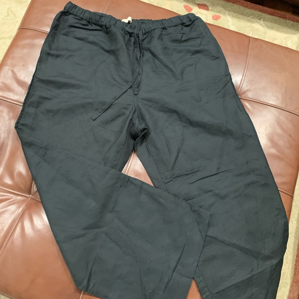 Black Wide Leg Women's Pants with pockets